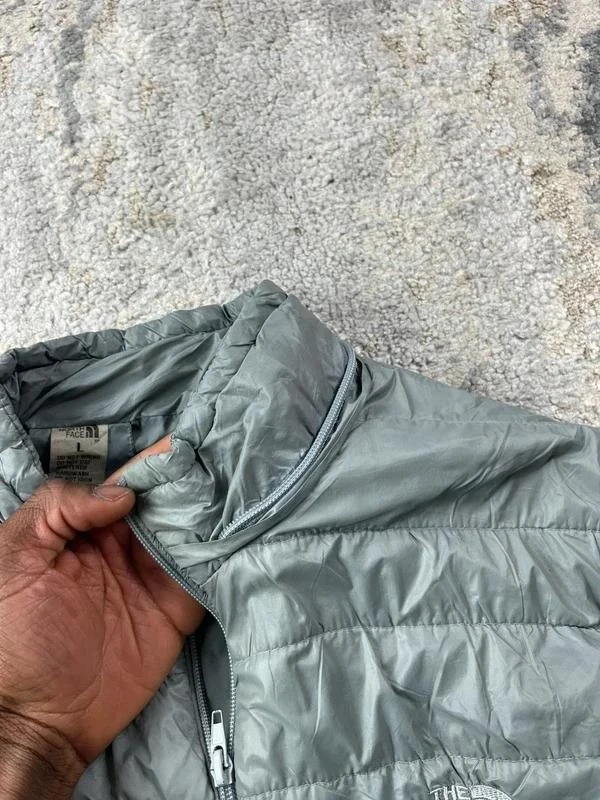 The North Face Men's Vintage Grey Puffer Zip Jacket Size L – photo 5